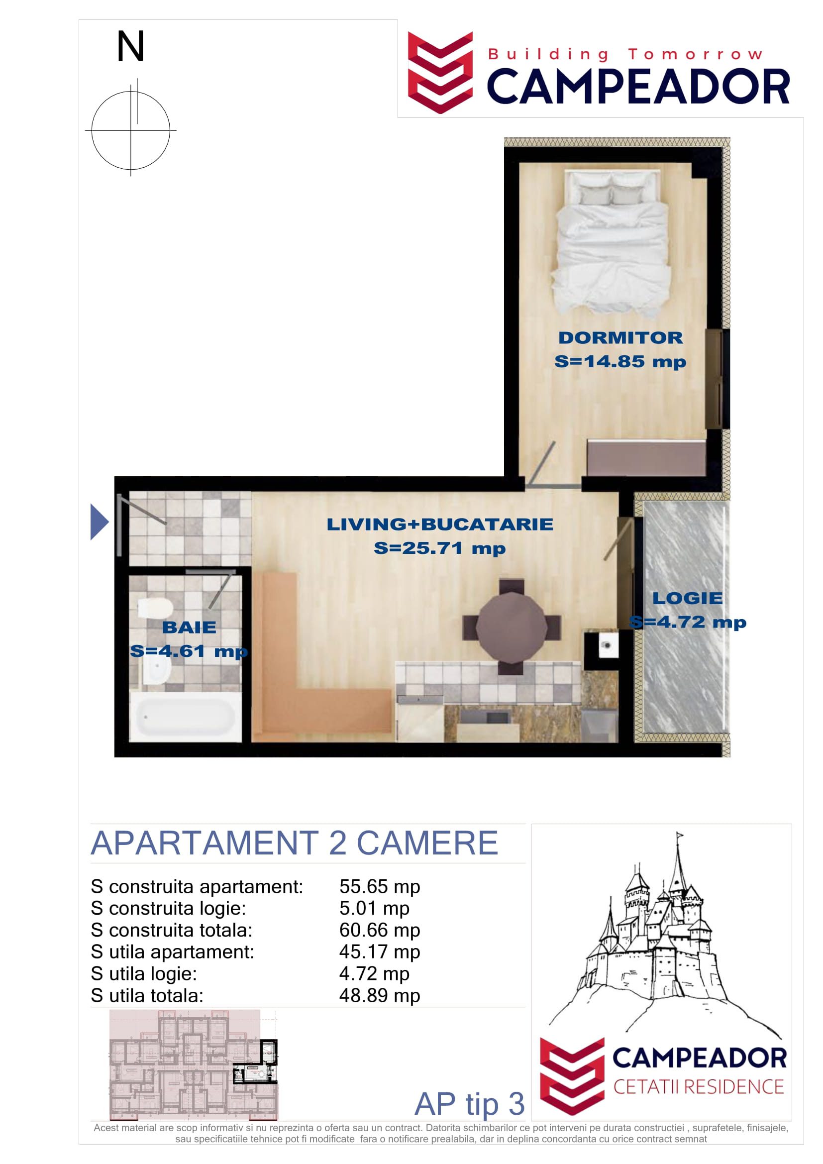APARTAMENT TIP 3 - Campeador Cetatii Residence